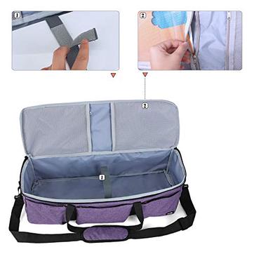 HOMEST Dust Cover with Back Pockets Compatible with Cricut Explore Air 2  and Cricut Explore Air, Dark Purple (Patent Design) Purple A-Dust Cover