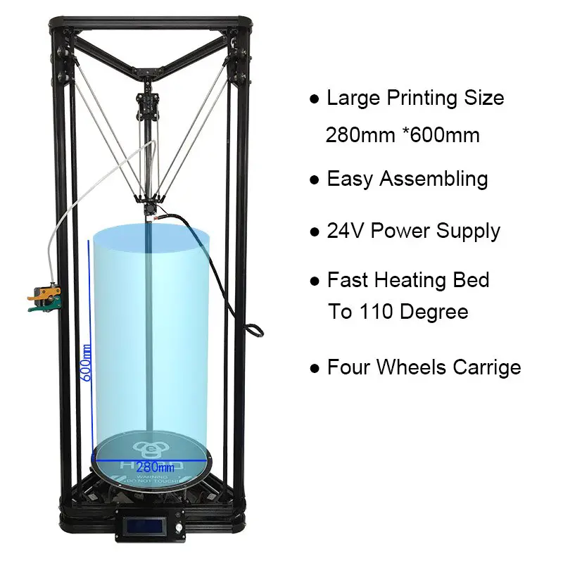 He3D Mega Delta 3D Printer